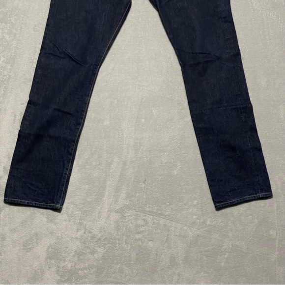 Jean Shop Jeans Mens Selvedge Skinny Fit Button Fly USA Raw Indigo Denim 33Wx33L - Picture 3 of 16